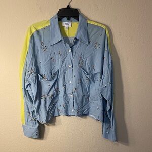 KOCH Blue Embroidered Blouse